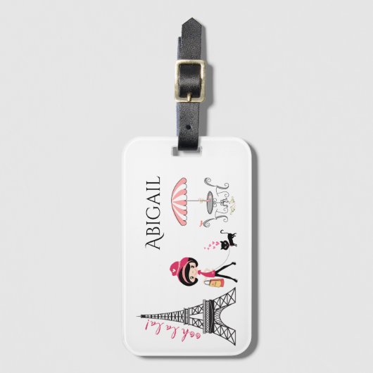 Persoonlijke koffiebranderij en kattengiffeltoren  bagagelabel (Voorkant (verticaal))