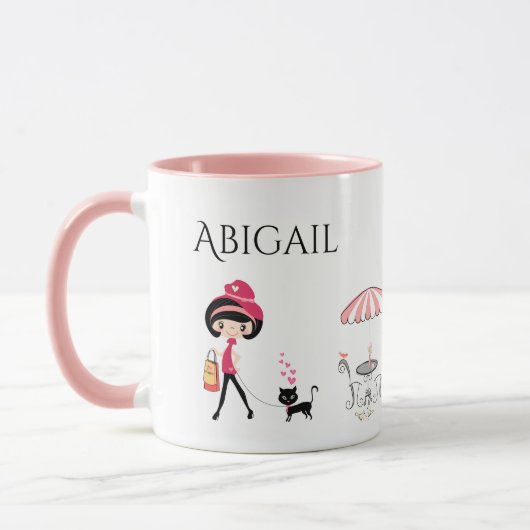 Persoonlijke koffiebranderij en kattengiffeltoren  mok (Links)