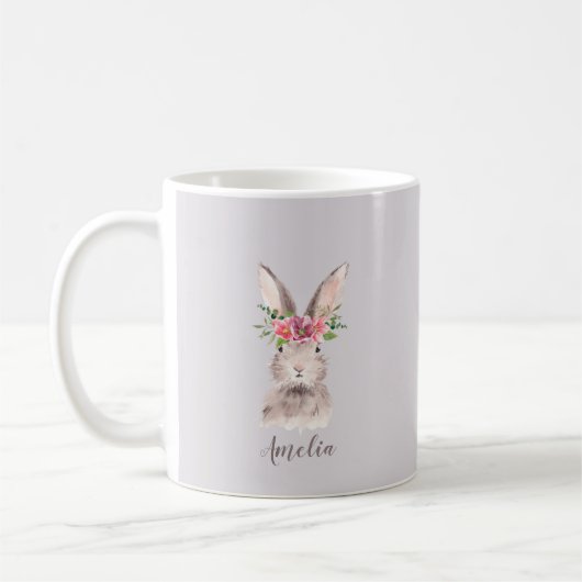 Persoonlijke koffiebunny koffiemok (Links)