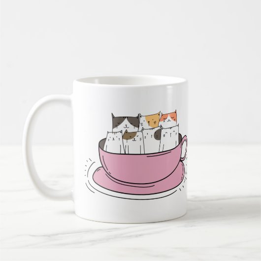 Persoonlijke koffiecats koffiemok (Links)