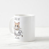 Persoonlijke koffiekat ontwerp mok (Voorkant links)