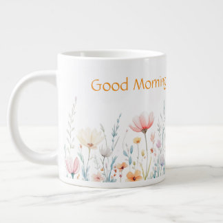 Persoonlijke koffiemok bloemig grote koffiekop
