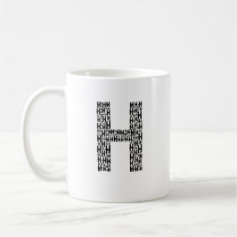Persoonlijke koffiemok cadeau met initiële H