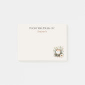 Persoonlijke koffiemok met bloemenprint post-it® notes (Voorkant)