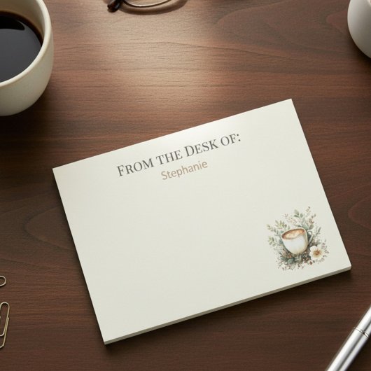 Persoonlijke koffiemok met bloemenprint post-it® notes