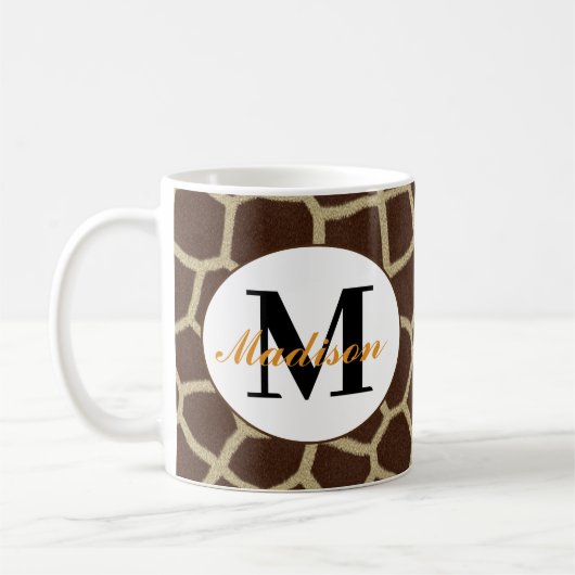 Persoonlijke koffiemok met giraffeprint (Links)