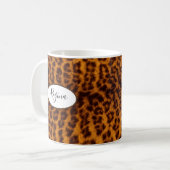 Persoonlijke koffiemok met luipaardprint (Voorkant links)