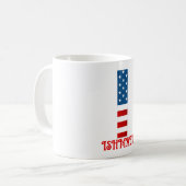 Persoonlijke koffiemok met monogram 4 juli (Voorkant links)