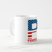 Persoonlijke koffiemok met monogram 4 juli (Voorkant links)
