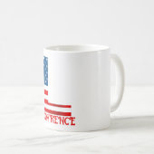Persoonlijke koffiemok met monogram voor 4 juli (Voorkant rechts)