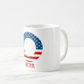 Persoonlijke koffiemok met monogram voor 4 juli (Voorkant rechts)