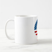 Persoonlijke koffiemok met monogram voor 4 juli (Links)
