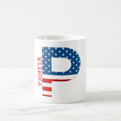 Persoonlijke koffiemok met monogram voor 4 juli (Center)