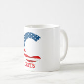 Persoonlijke koffiemok met monogram voor 4 juli (Voorkant rechts)