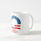 Persoonlijke koffiemok met monogram voor 4 juli (Voorkant rechts)