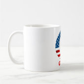 Persoonlijke koffiemok met monogram voor 4 juli (Links)