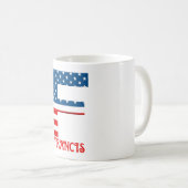 Persoonlijke koffiemok met monogram voor 4 juli (Voorkant rechts)
