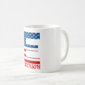 Persoonlijke koffiemok met monogram voor 4 juli (Voorkant rechts)