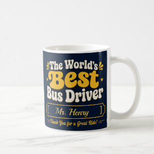 Persoonlijke koffiemok voor de beste buschauffeur 