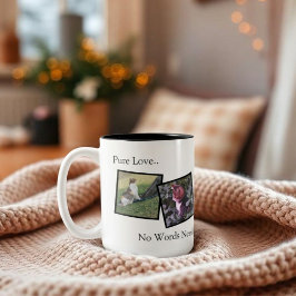 Persoonlijke koffiemok voor dierenliefhebbers tweekleurige koffiemok