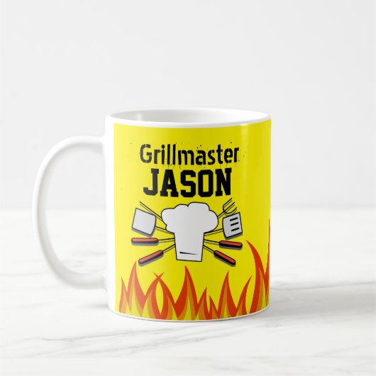 Persoonlijke koffiemok voor grillmaster papa cadea (Links)