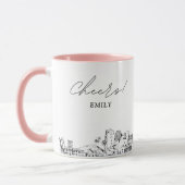 Persoonlijke koffiemok voor trouwdag in Honolulu Mok (Links)