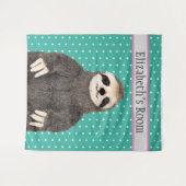 Persoonlijke koffiezetkamer diernaam Kind Wandkleed (Voorkant (horizontaal))