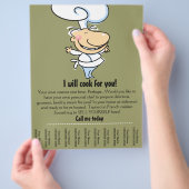 Persoonlijke kok- en keukenroefstrooier flyer (Hand)