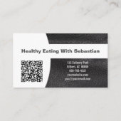 Persoonlijke Kok Lederen Aangepaste Foto QR Code Visitekaartje (Achterkant)