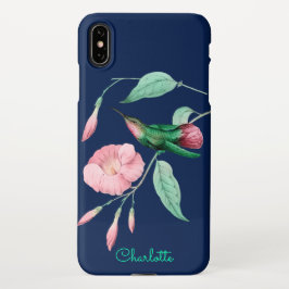 Persoonlijke Kolibrie Bloem Naam Toevoegen iPhone XS Max Hoesje