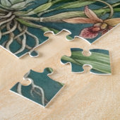 Persoonlijke Kolibrie en Bloemen Legpuzzel (Zijkant)