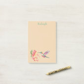 Persoonlijke kolibrie en bloemen Post-it-notitie Post-it® Notes (Op bureau)