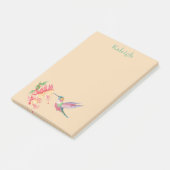 Persoonlijke kolibrie en bloemen Post-it-notitie Post-it® Notes (Schuin)