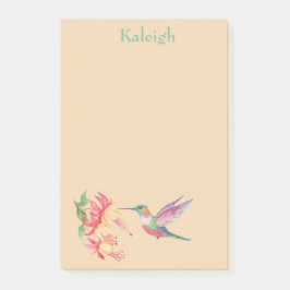 Persoonlijke kolibrie en bloemen Post-it-notitie Post-it® Notes