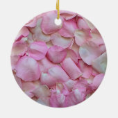 Persoonlijke kolibrie Roze rozen en bloemblaadjes Keramisch Ornament (Achterkant)