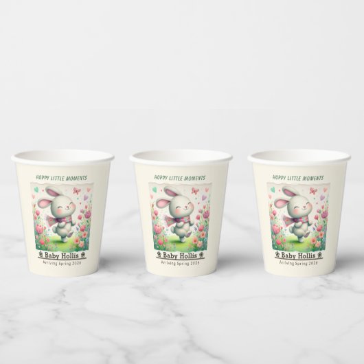 Persoonlijke Konijn Baby Shower Bekers (Multi)