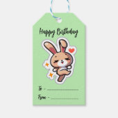 Persoonlijke Konijn Cadeaubijsluiter Cadeaulabel (Voorkant)