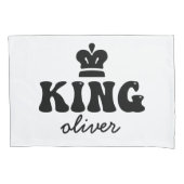 Persoonlijke koning en koningin-paar kussensloop (Voorkant-Links)