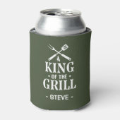 Persoonlijke Koning van de Grill Blikjeskoeler (Blikje Voorkant)