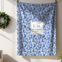 Persoonlijke Koninklijk Blauwe Bloemstuk Toile Knu