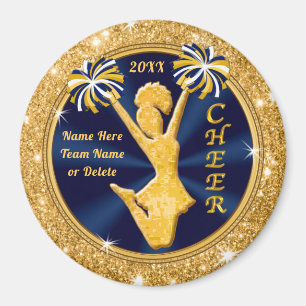 Persoonlijke Kop Party Favors Navy Blue en Gold Magneet