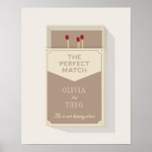 Persoonlijke Koppel De Perfecte Match Matchbox Poster (Voorkant)