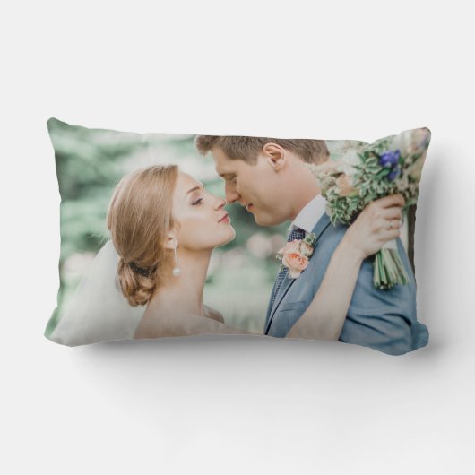 Persoonlijke koppel foto en tekst kussen (Achterkant)