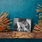 Persoonlijke koppel foto handlettering Liefde Fotoplaat (Zijkant)