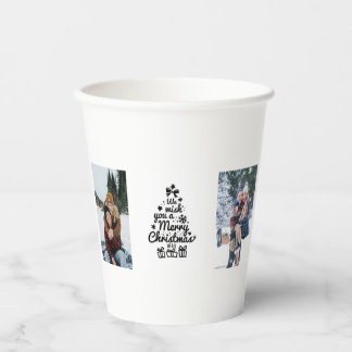 Persoonlijke Koppel Foto Kerstmok Papieren Bekers