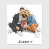 Persoonlijke koppel-uitknipfoto  sticker (Vel)
