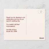 Persoonlijke koppeling Foto: Bedankt Briefkaart (Achterkant)