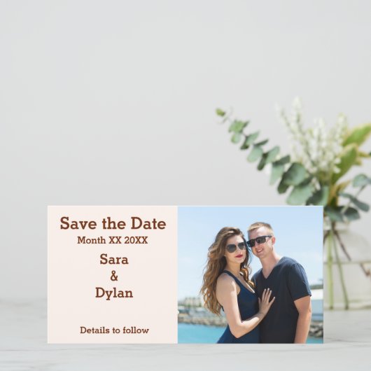 Persoonlijke koppeling save the date (Staand voorkant)