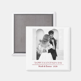 Persoonlijke Koppelnamen & Jaar - Elegante Foto  Magneet