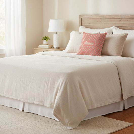 Persoonlijke Koraalrode Stippen Kussenhoes Kussen